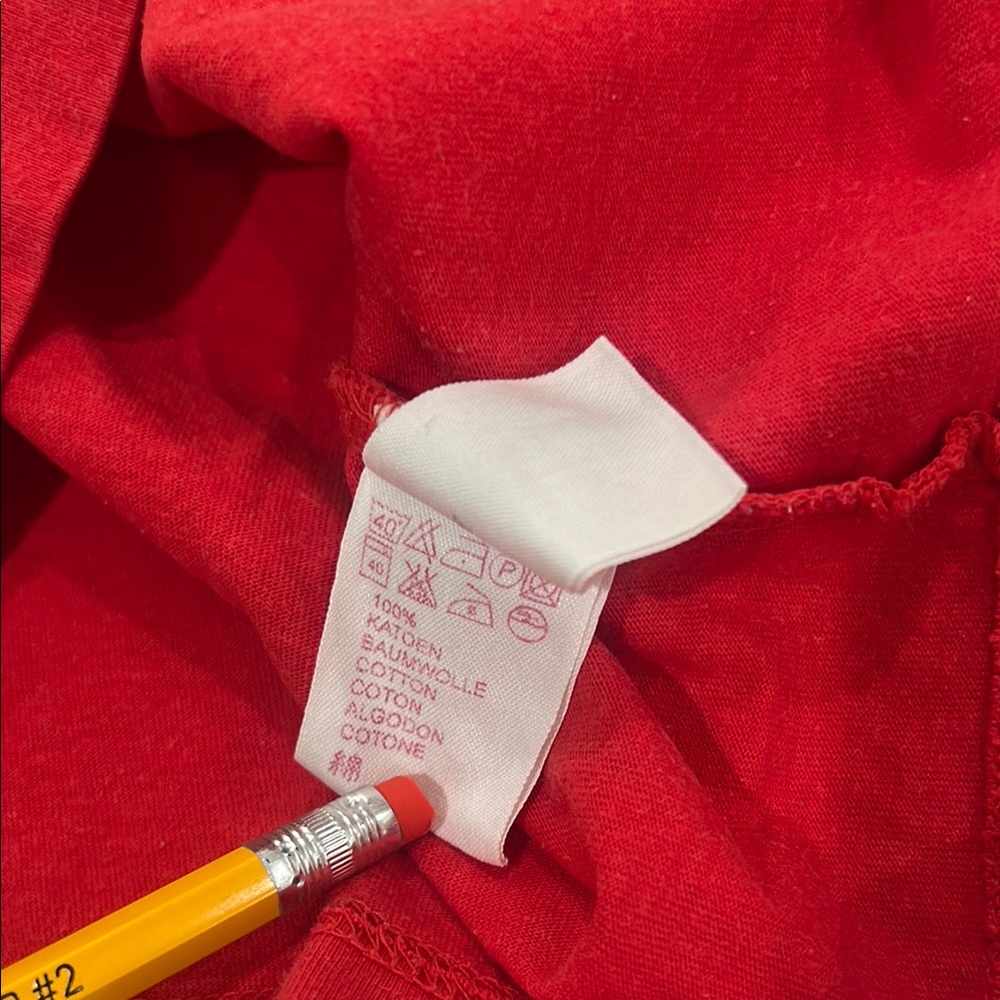Oilily Long-Sleeve Logo Spell-out Red Shirt button Embellishments girls Sz 86 - Picture 9 of 12